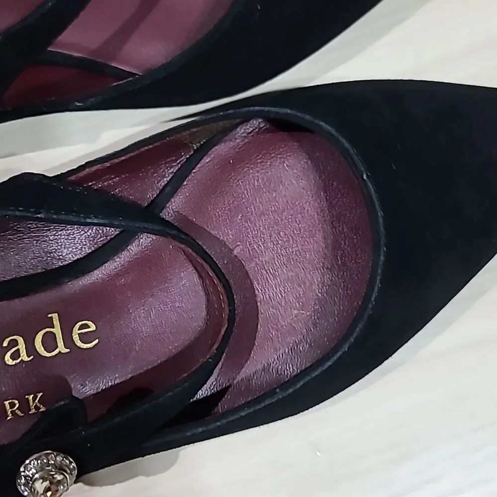 Kate Spade New York Meg Suede Black Mules - US Women's 7 M